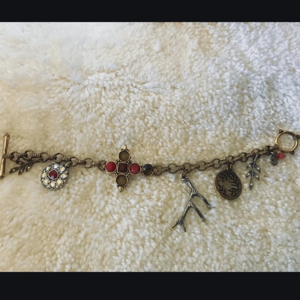 Lucky Cross Bracelet With Charms